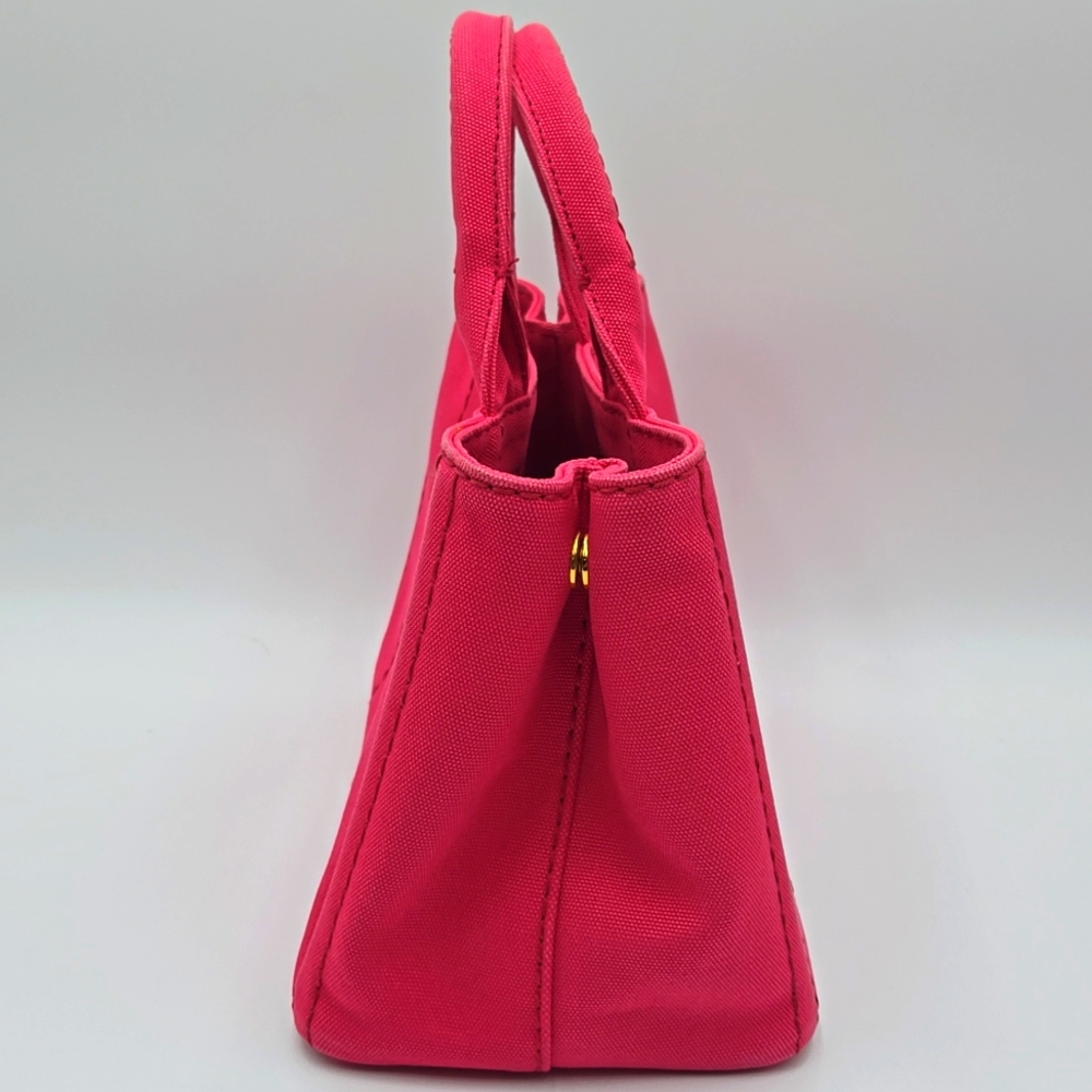 PRADA Canvas Canapa Tote Cotton Denim B2439G Pink - COA included - Picture 5 of 12